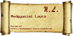 Medgyaszai Laura névjegykártya